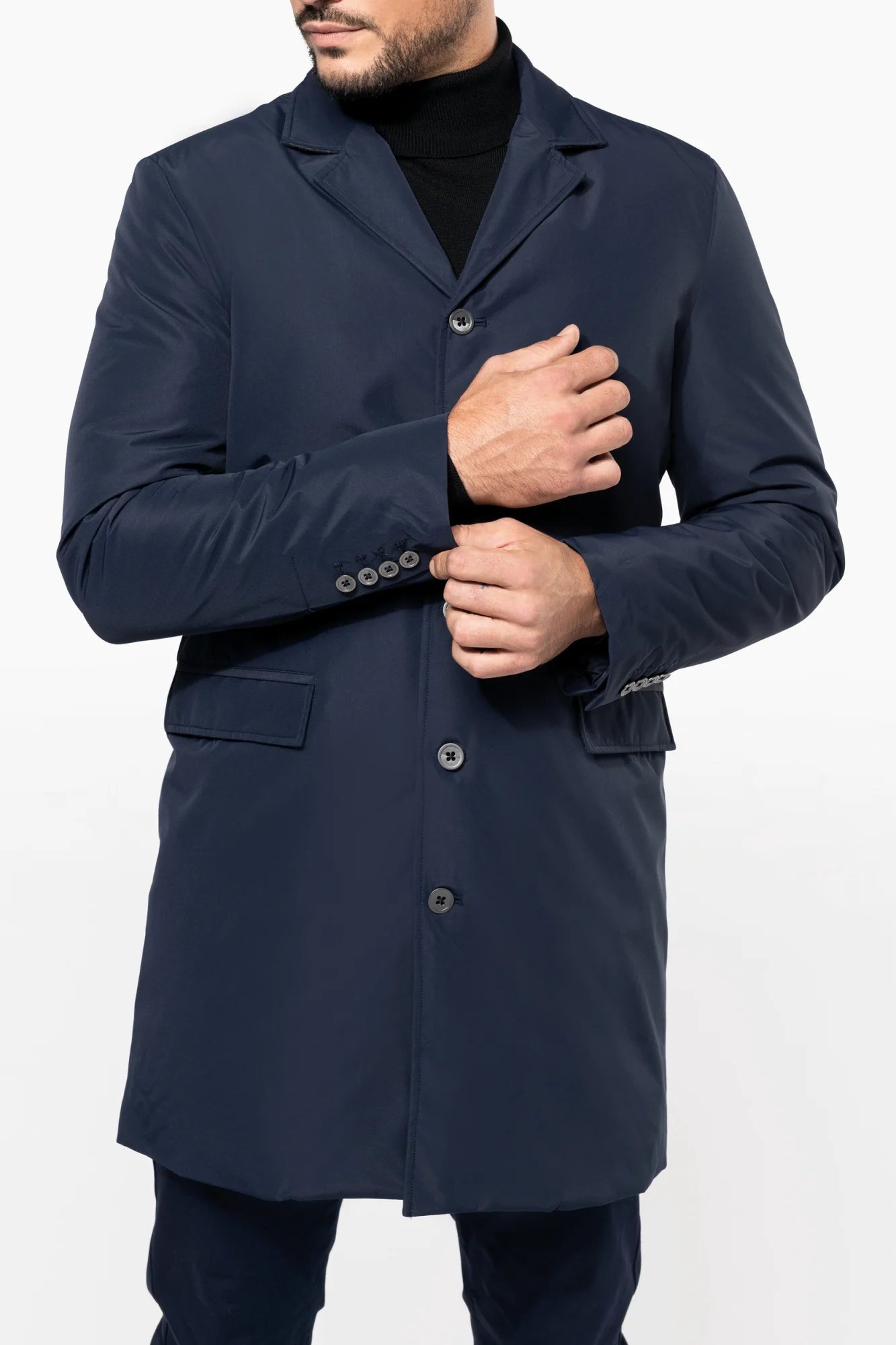 Kariban Premium Gestructureerde trenchcoat voor heren