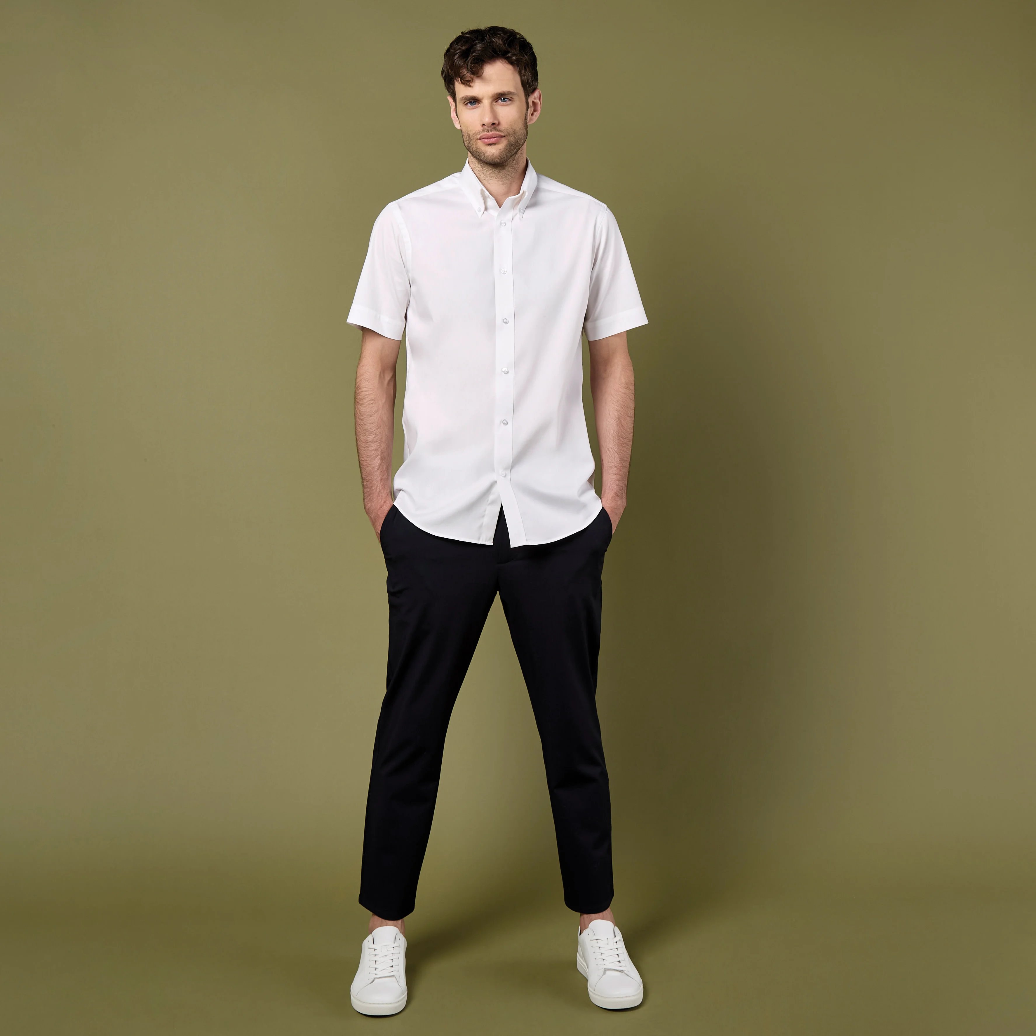 Kustom Kit Tailored Fit Premium Oxford Shirt SSL