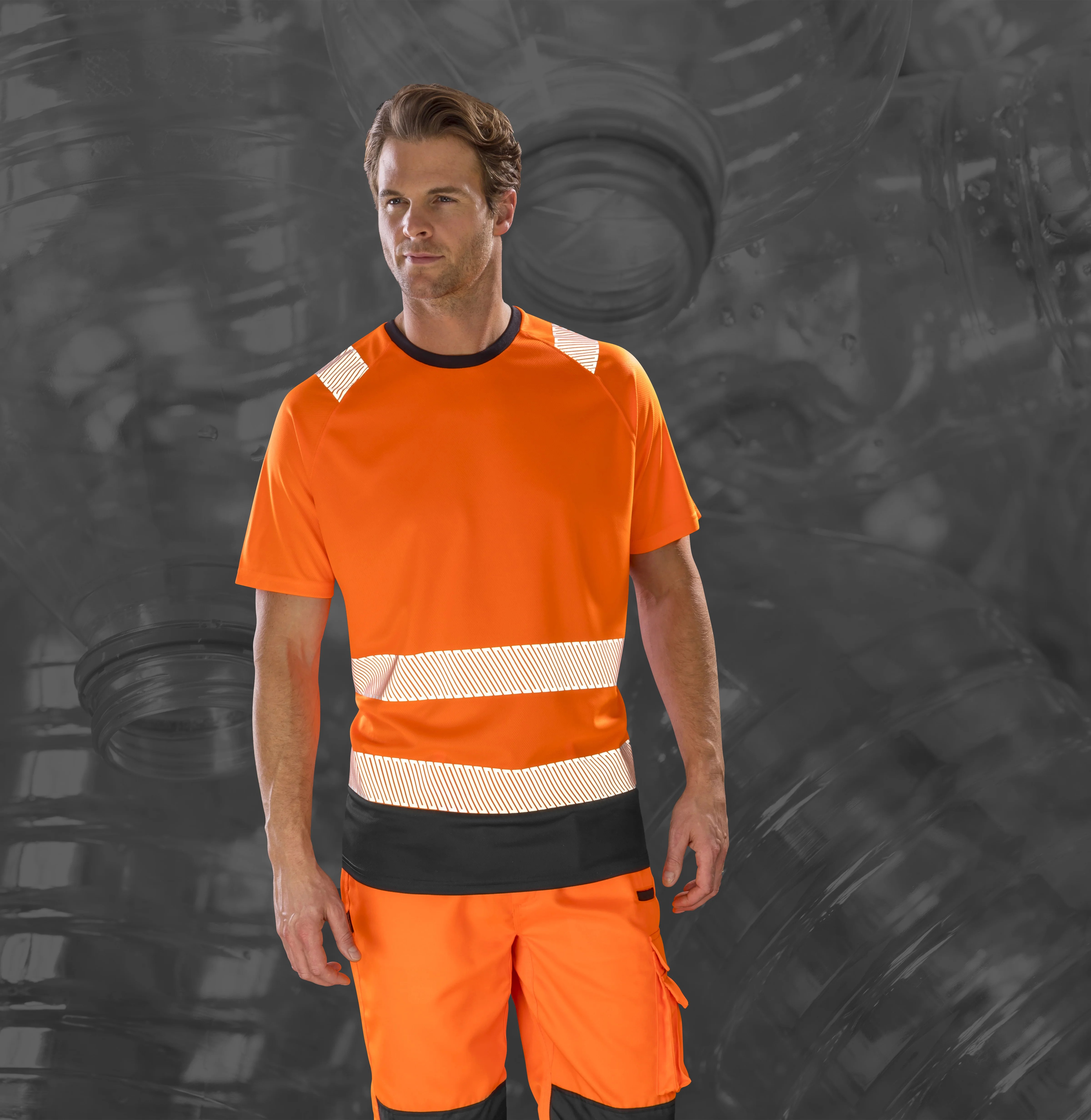 Result Gerecycled veiligheids-T-shirt