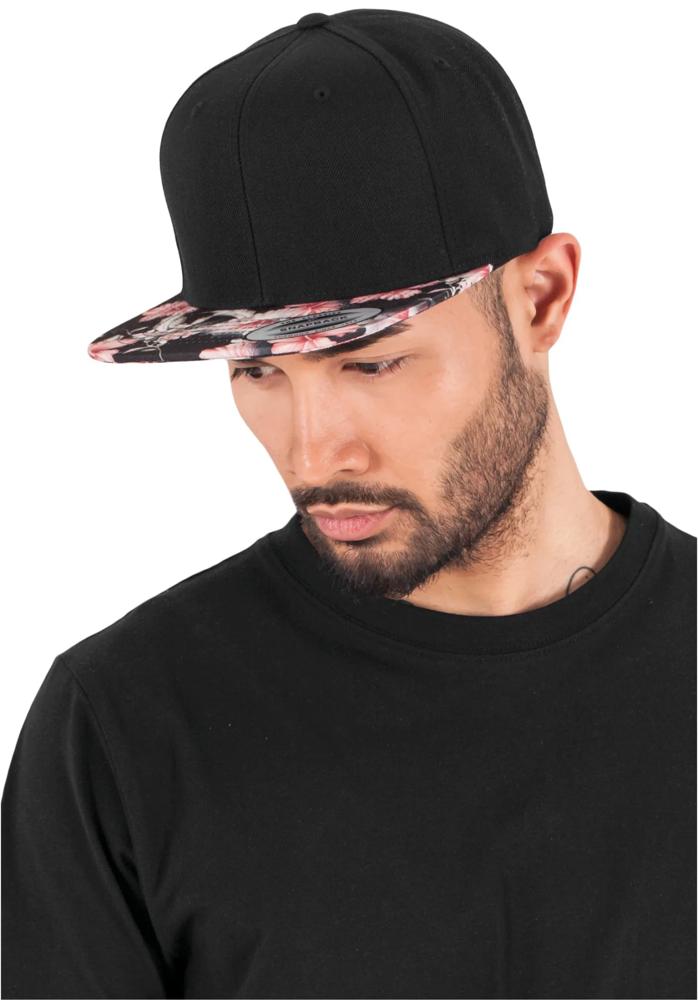FLEXFIT Snapbackpet met bloemenmotief