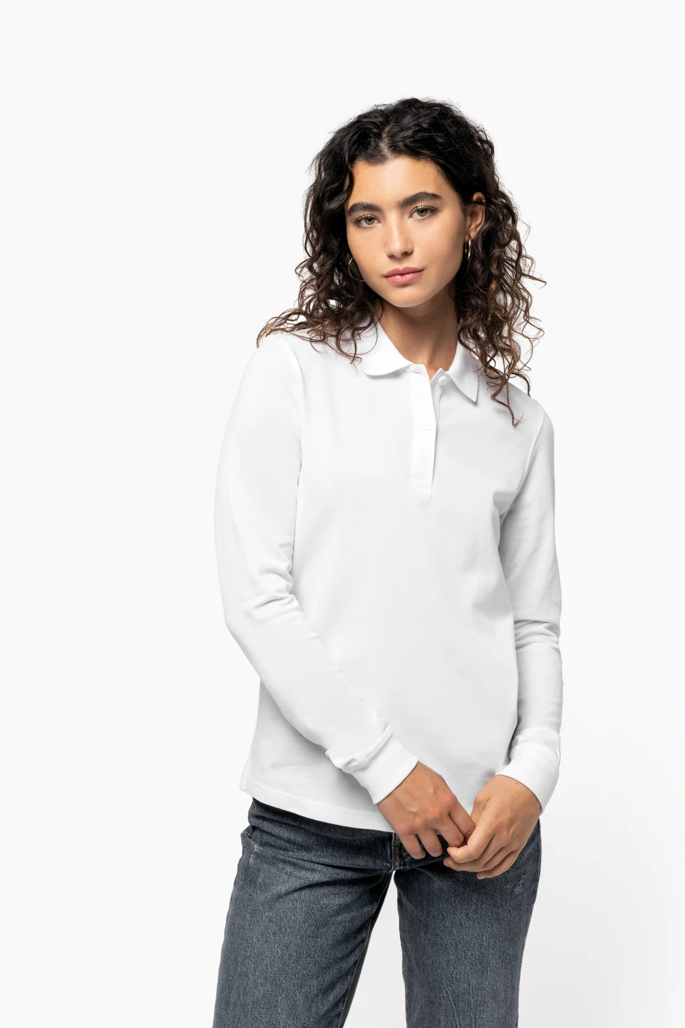 Kariban Bio180 piqué damespolo lange mouwen