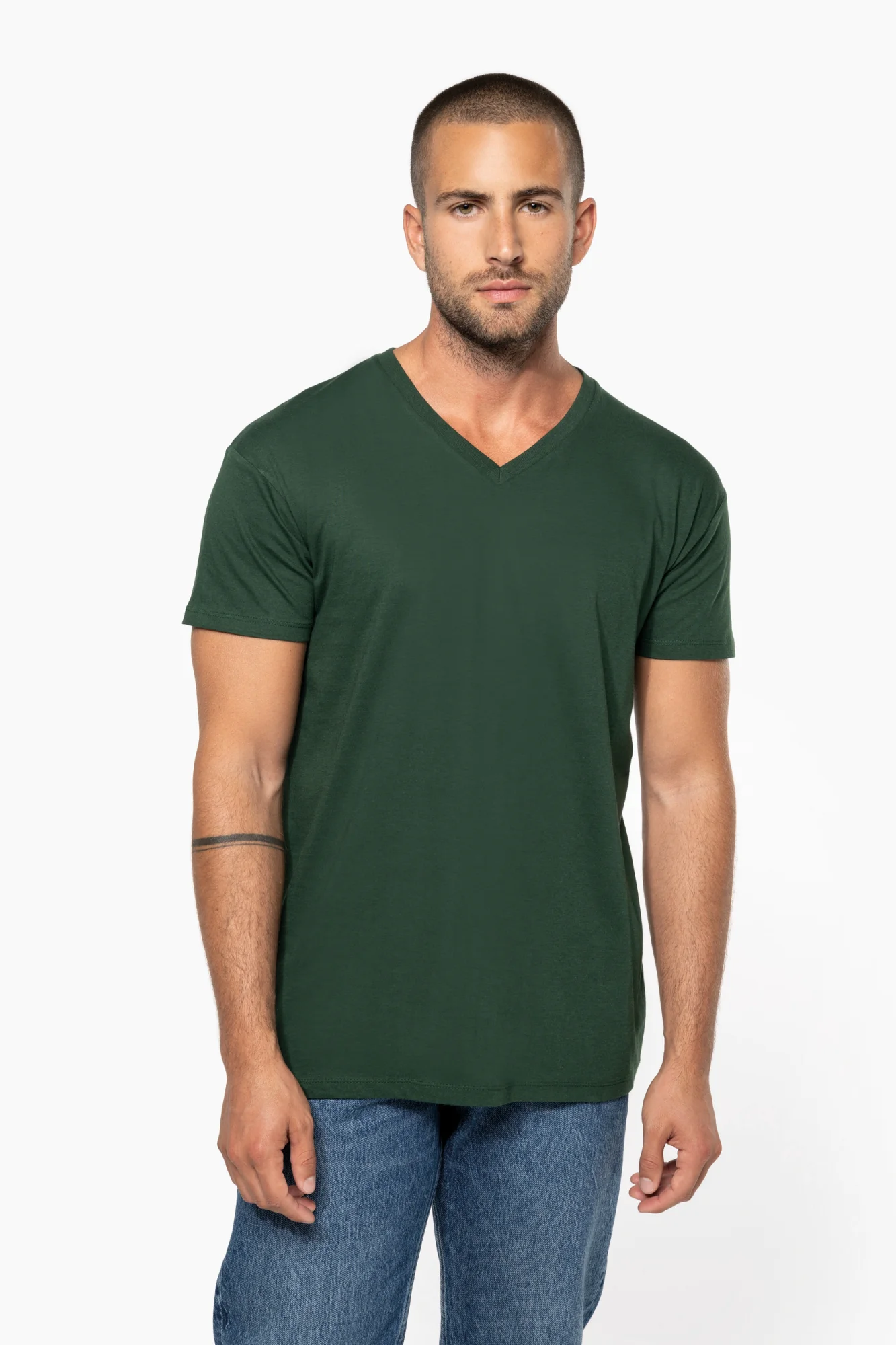Kariban Heren-T-shirt BIO150 IC V-hals