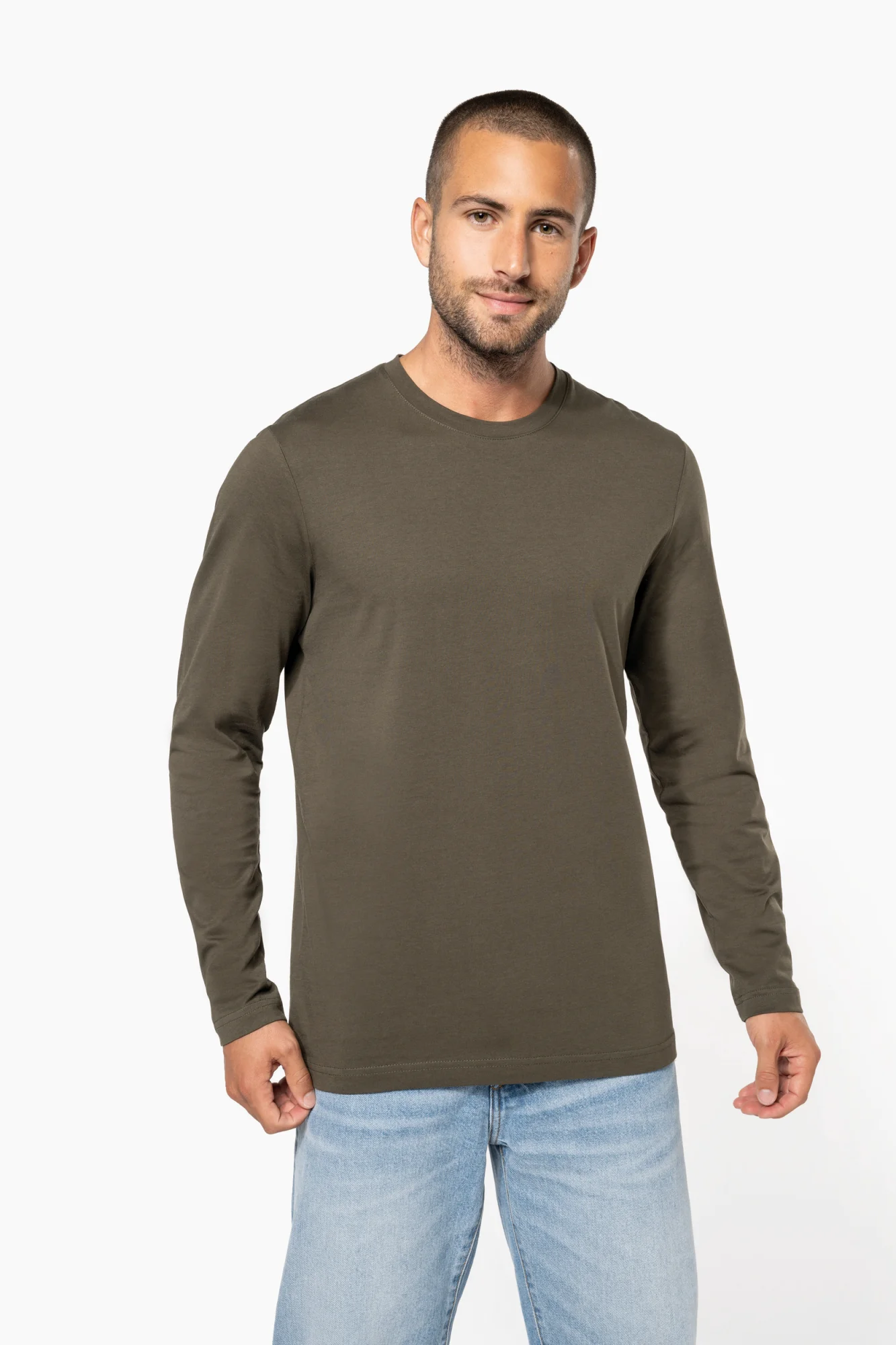 Kariban T-shirt ronde hals lange mouwen