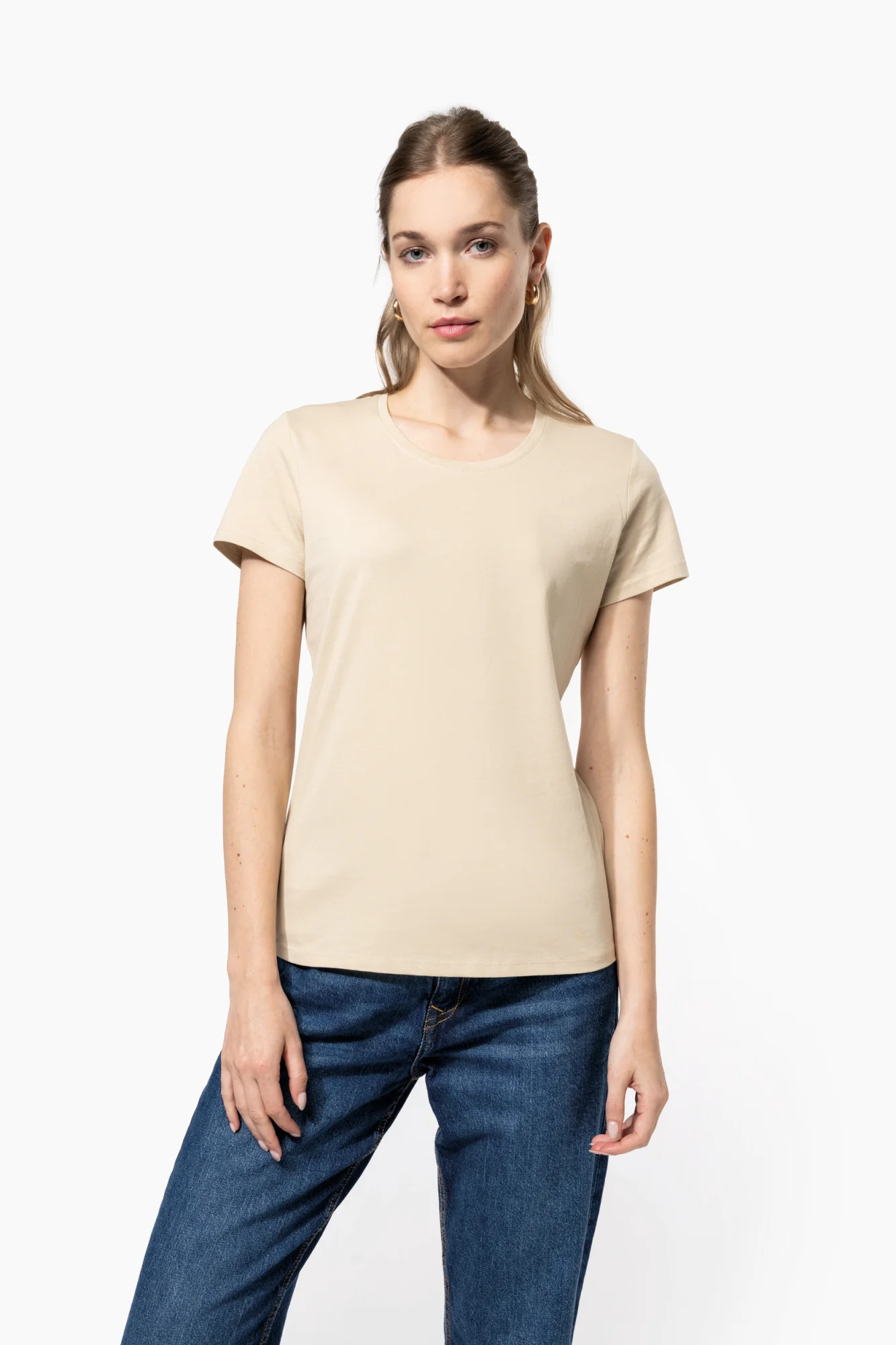 Kariban Dames T-shirt ronde hals korte mouwen