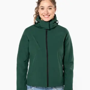 Kariban Dames softshell jas met afneembare capuchon