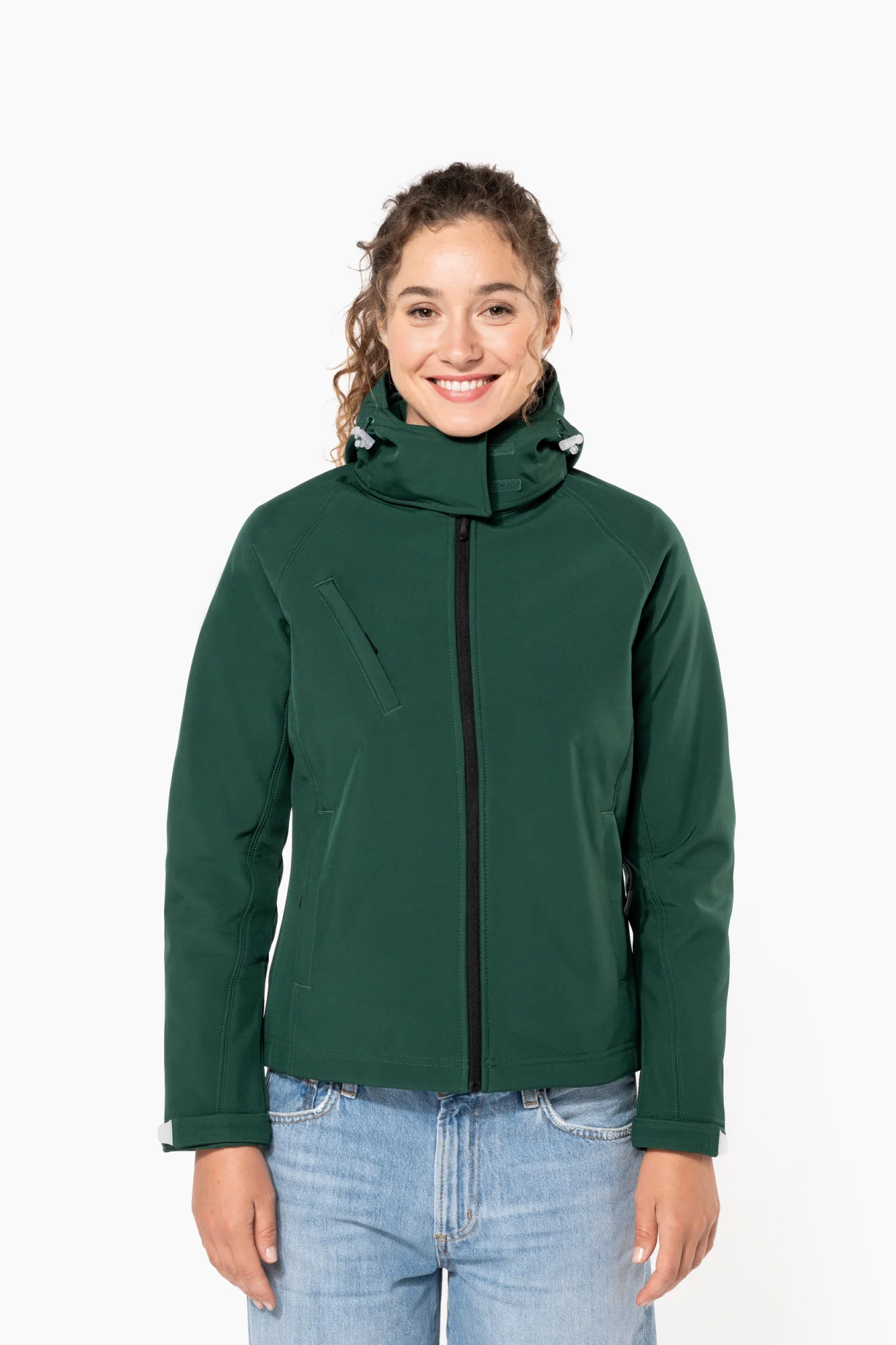 Kariban Dames softshell jas met afneembare capuchon