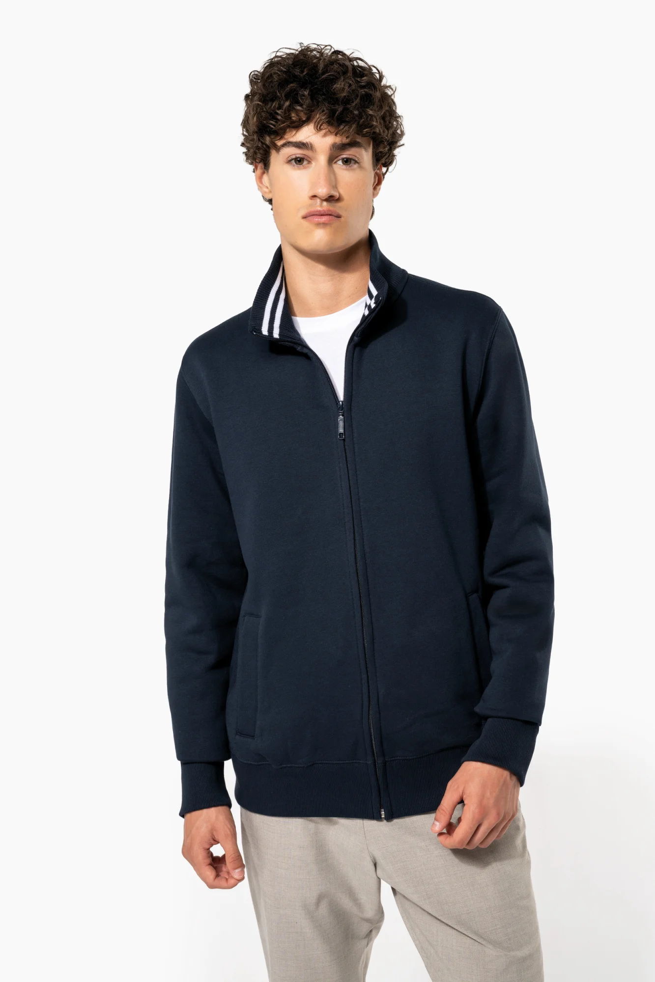 Kariban Herensweater met rits