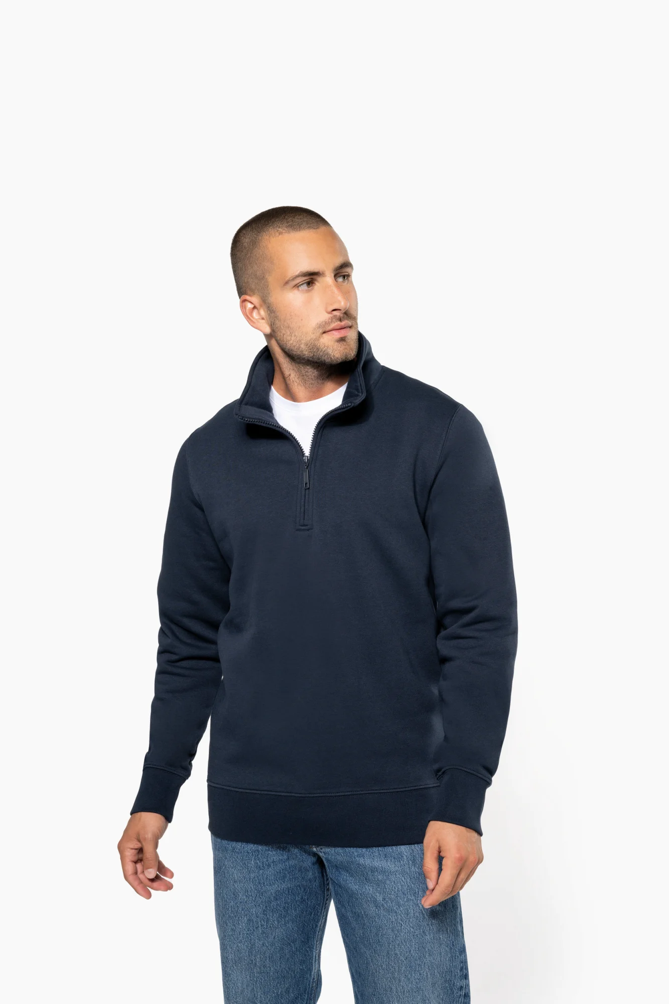 Kariban Sweater met ritskraag