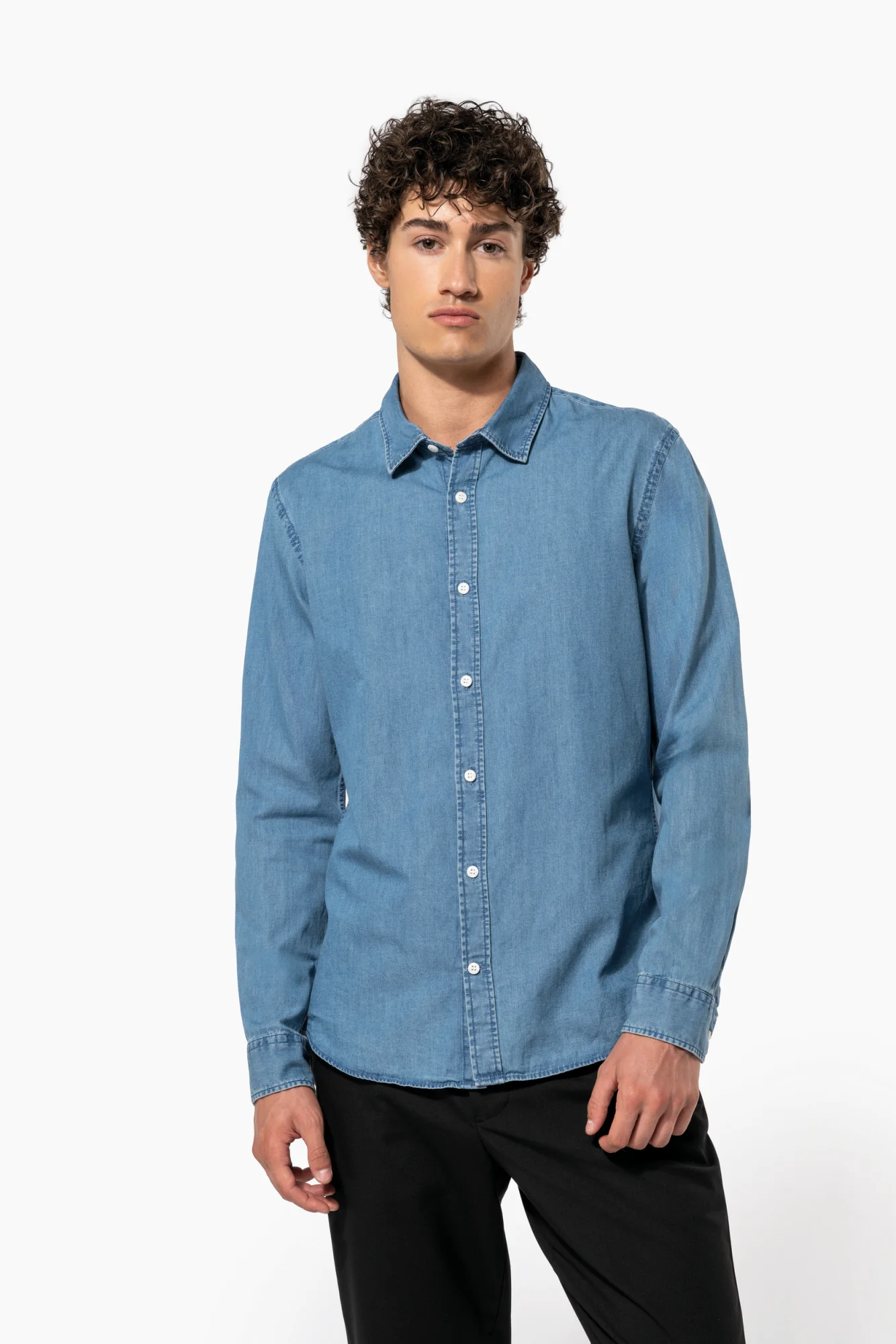 Kariban Herenoverhemd Denim
