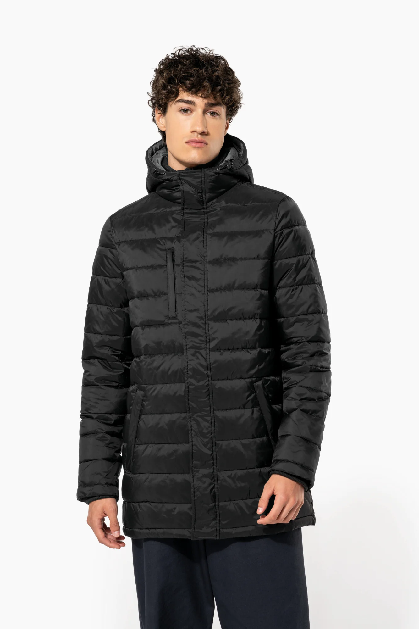 Kariban Lichte herenparka met capuchon