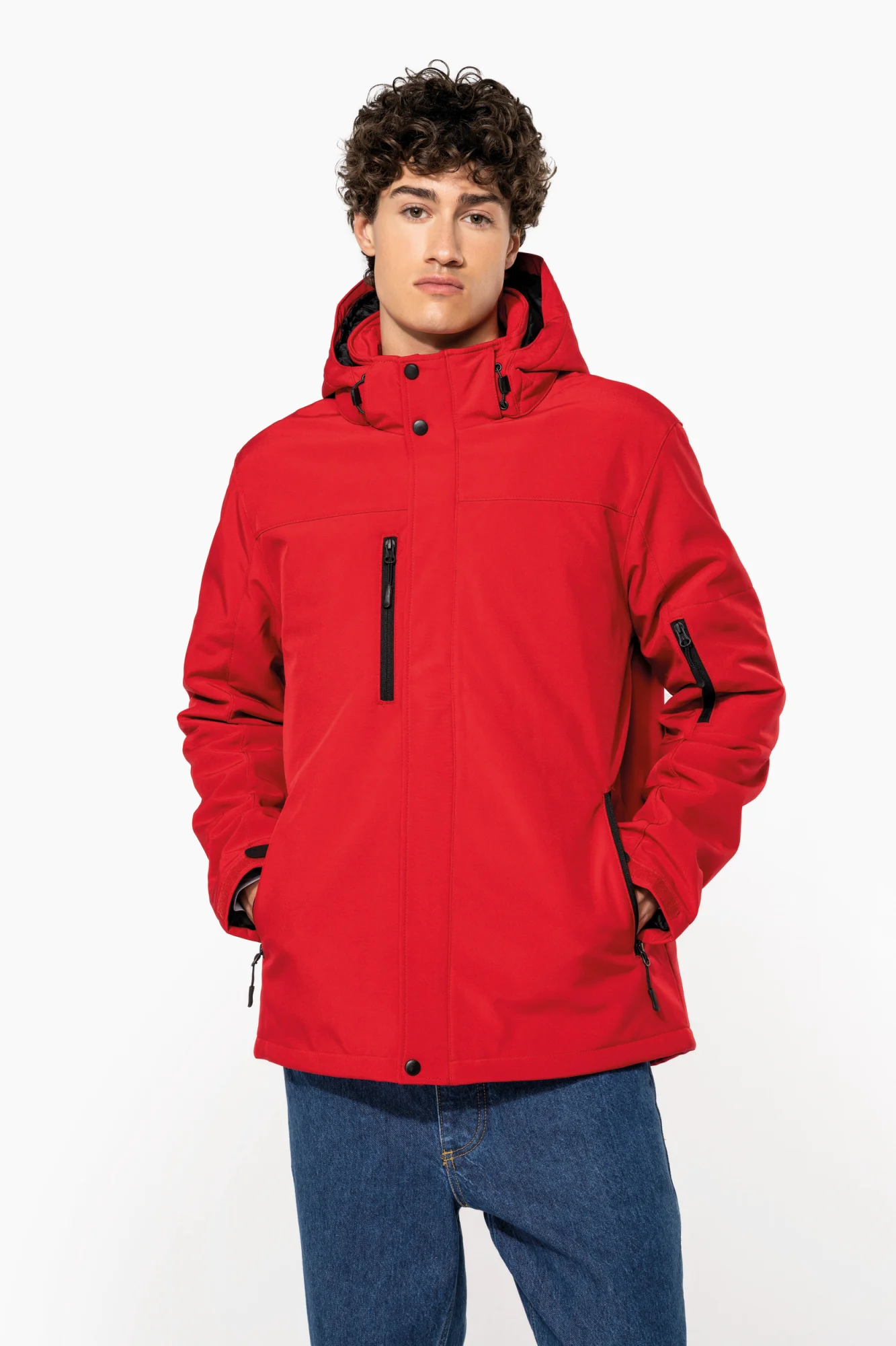 Kariban Gewatteerde softshell herenparka met capuchon