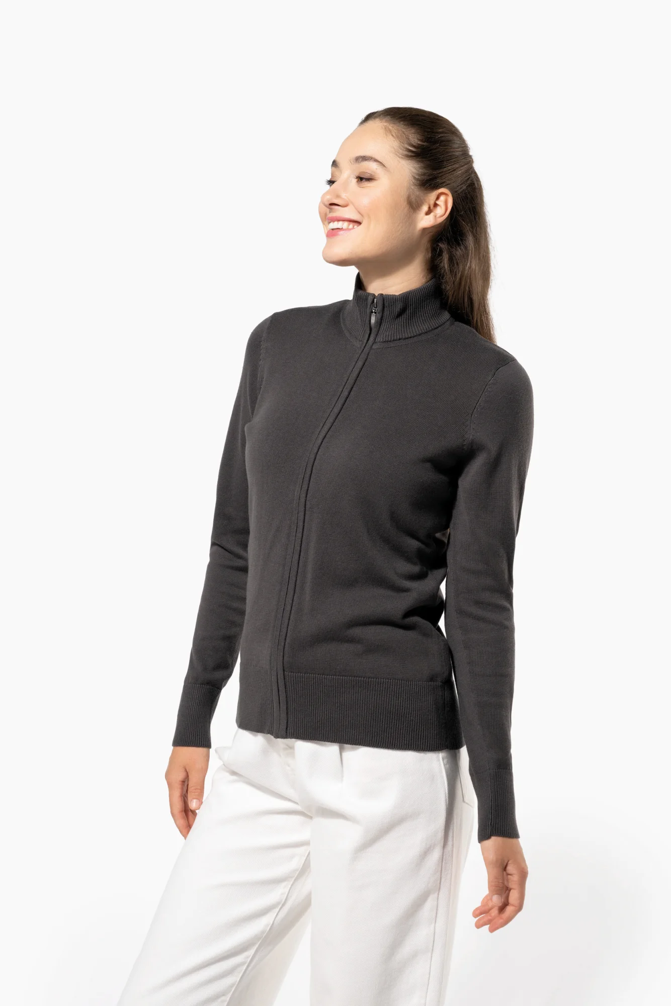 Kariban Dames cardigan met rits