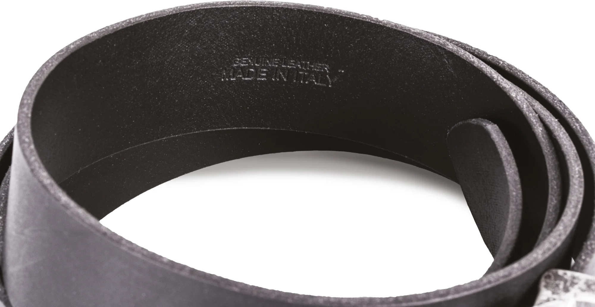 K-up Riem van leer met onafgewerkte rand - 35 mm