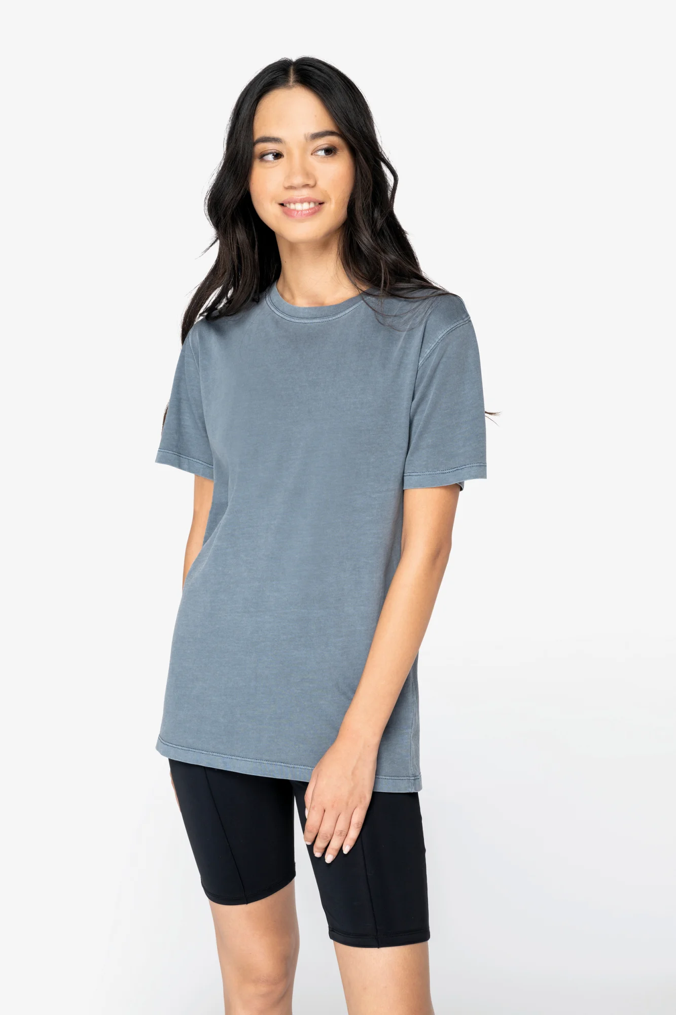 Native Spirit Ecologisch verwassen T-shirt ronde hals korte mouwen