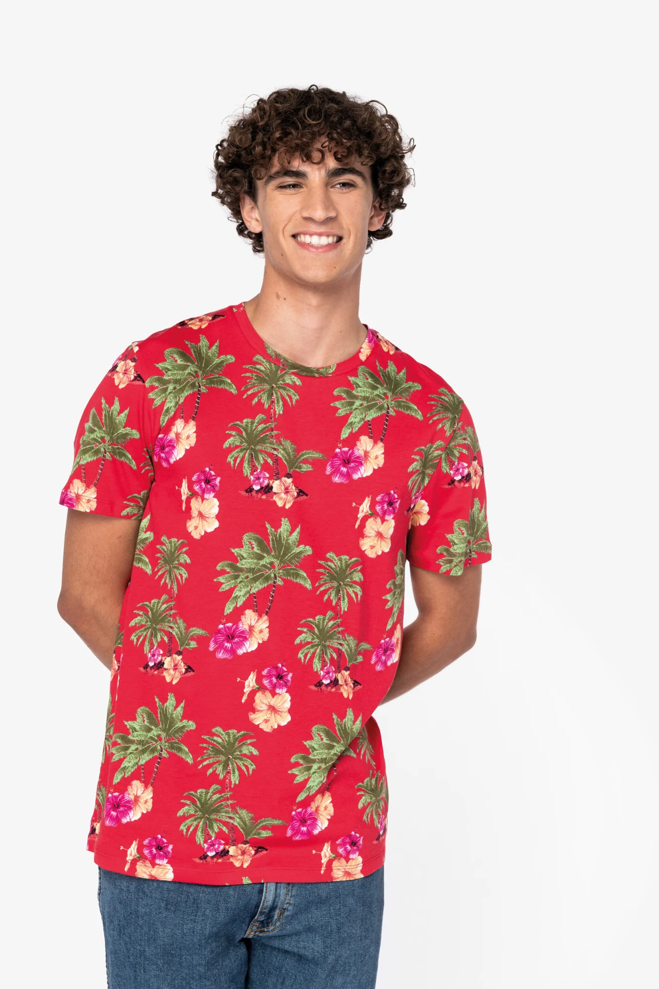 Native Spirit Ecologisch heren T-shirt met tropische print