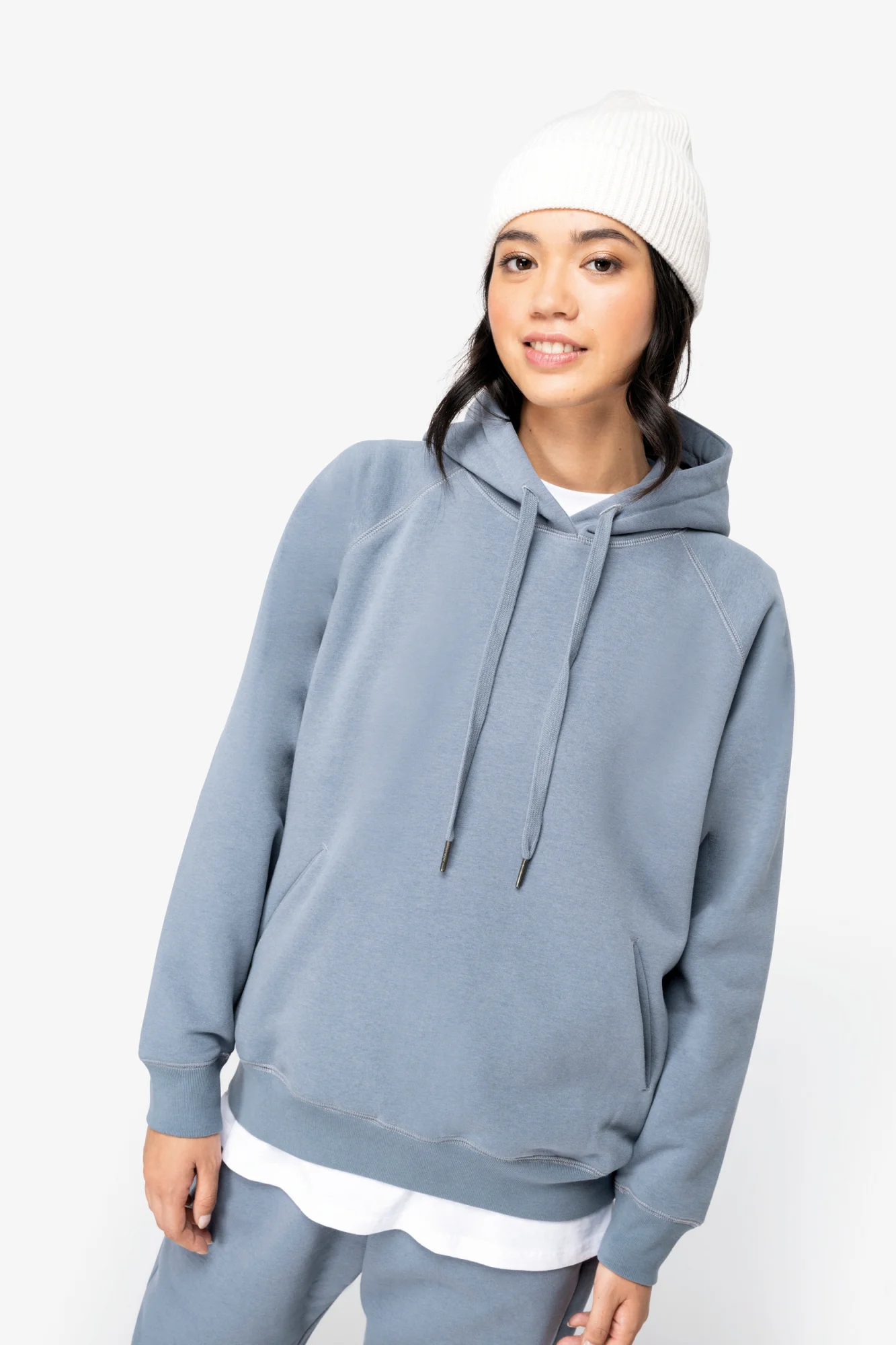 Native Spirit Ecologische damessweater met capuchon en raglanmouwen