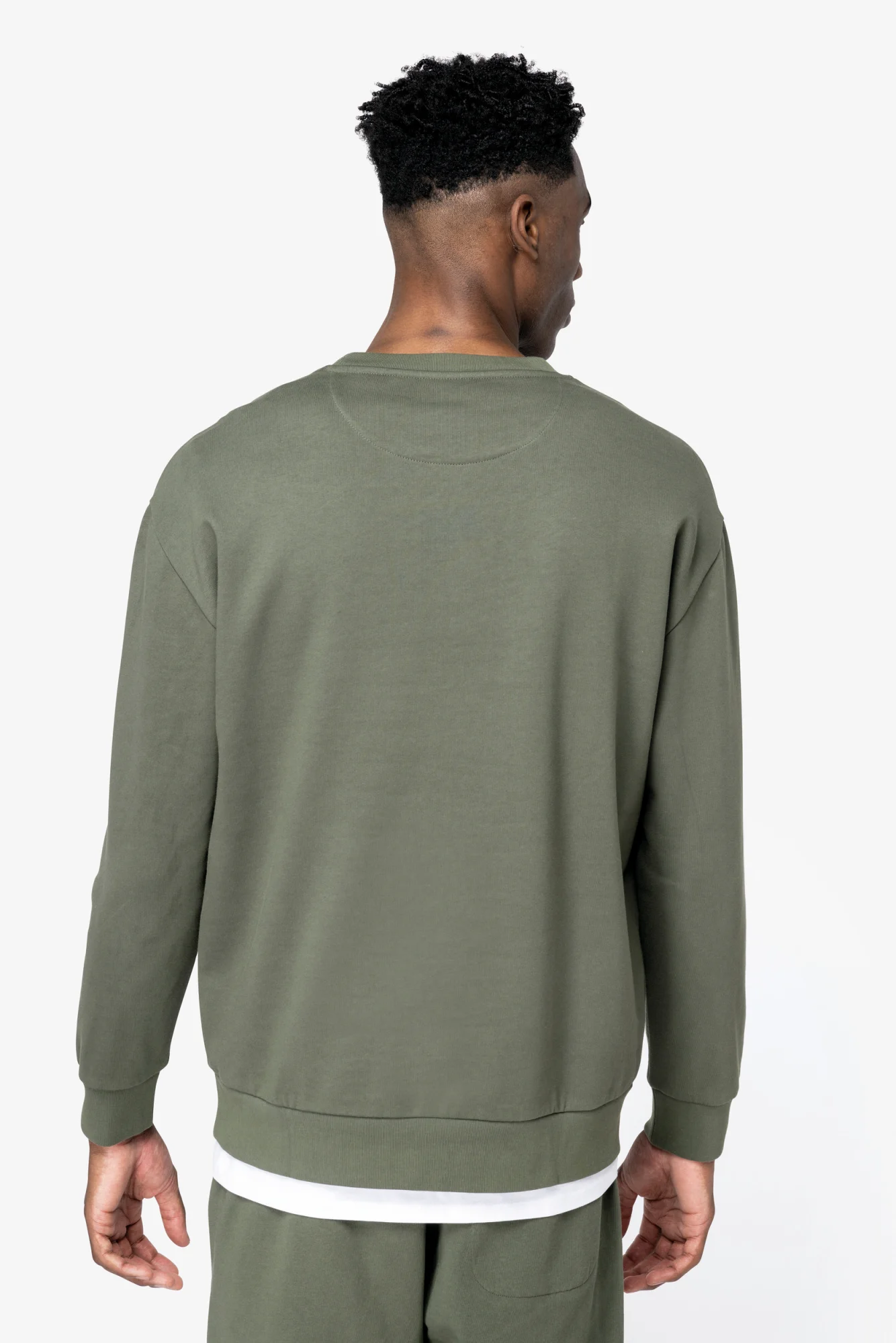 Native Spirit Ecologische uniseks sweater met ronde hals en verlaagde schouders in geborsteld fleece