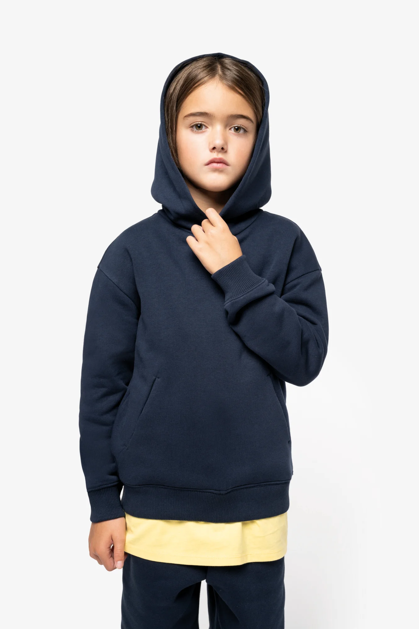 Native Spirit Ecologische oversized kindersweater met capuchon
