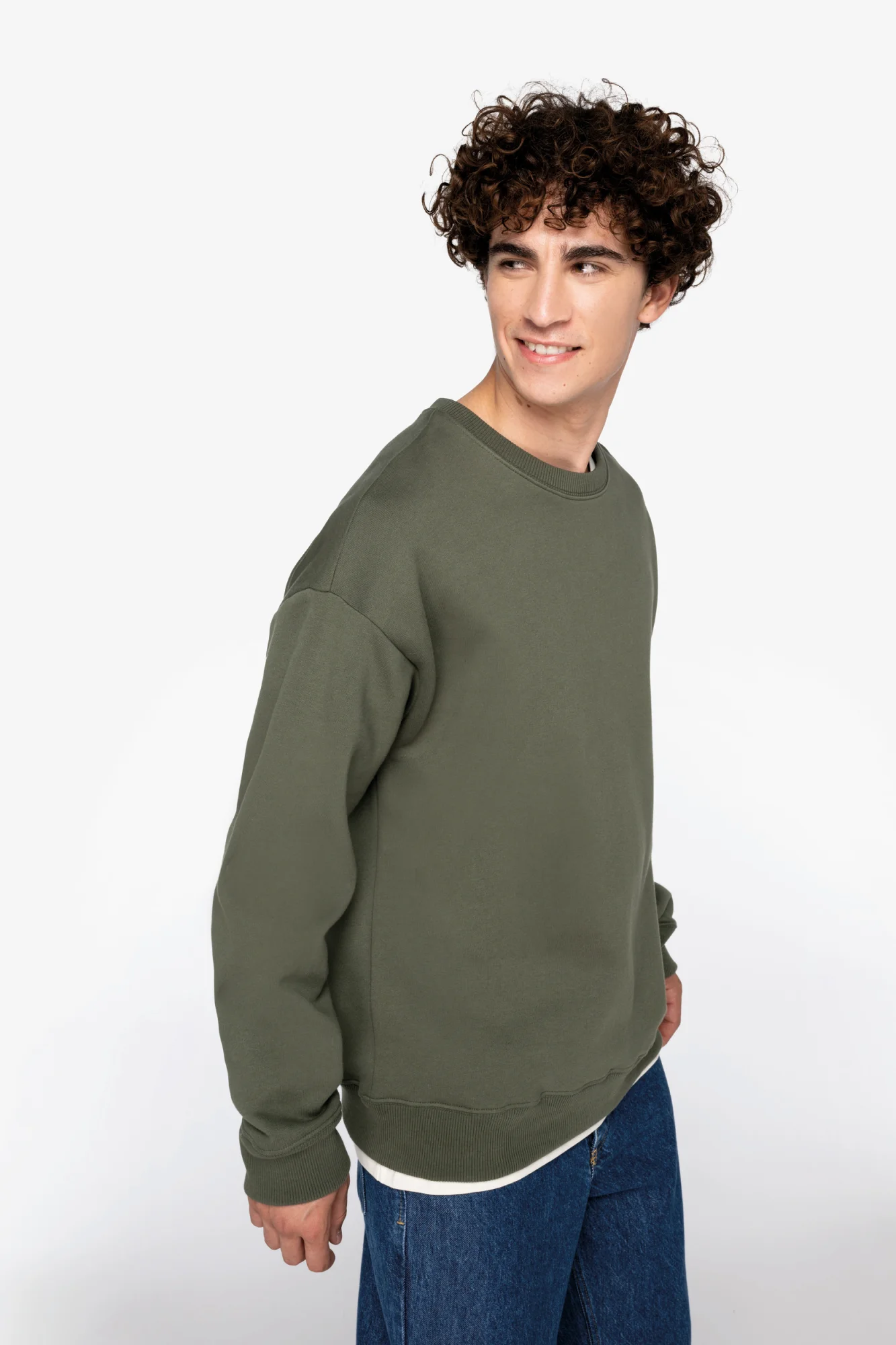 Native Spirit Ecologische oversized uniseks sweater met ronde hals