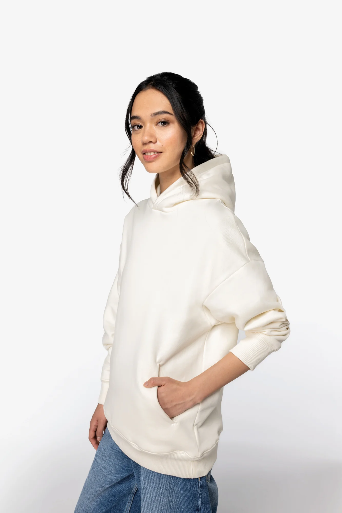 Native Spirit Ecologische uniseks oversized sweater met capuchon