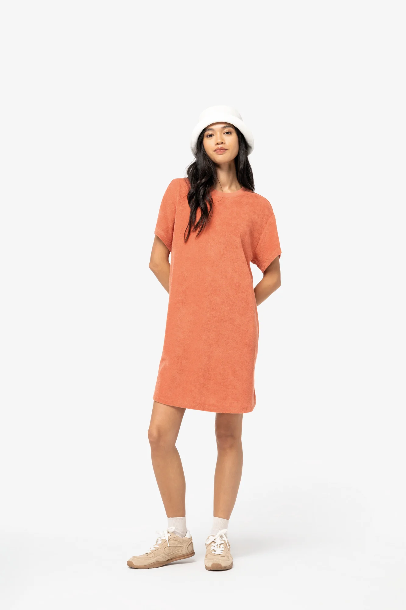 Native Spirit Ecologische badstof t-shirtjurk met afhangende mouwen