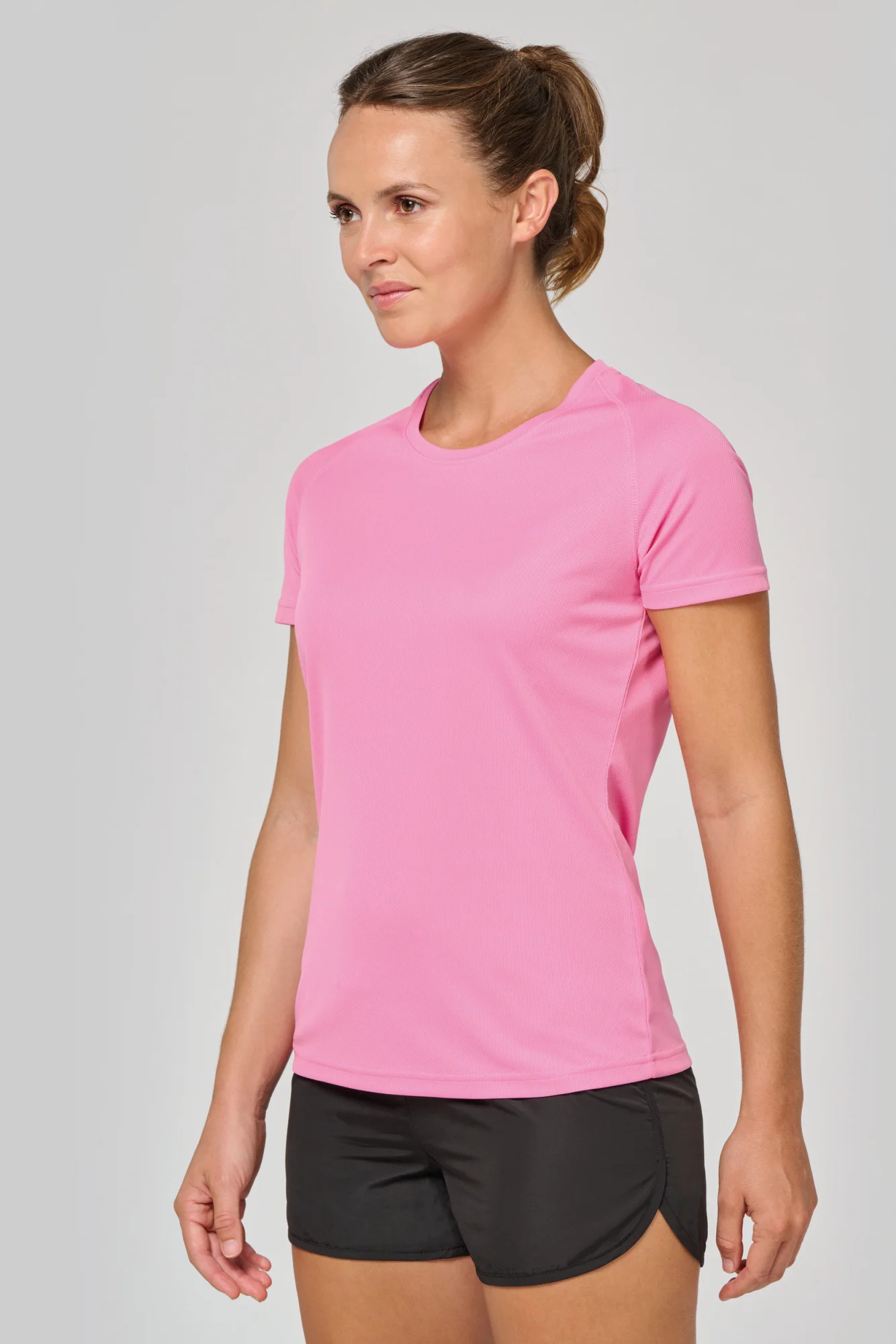 PROACT® Gerecycled damessport-T-shirt met ronde hals