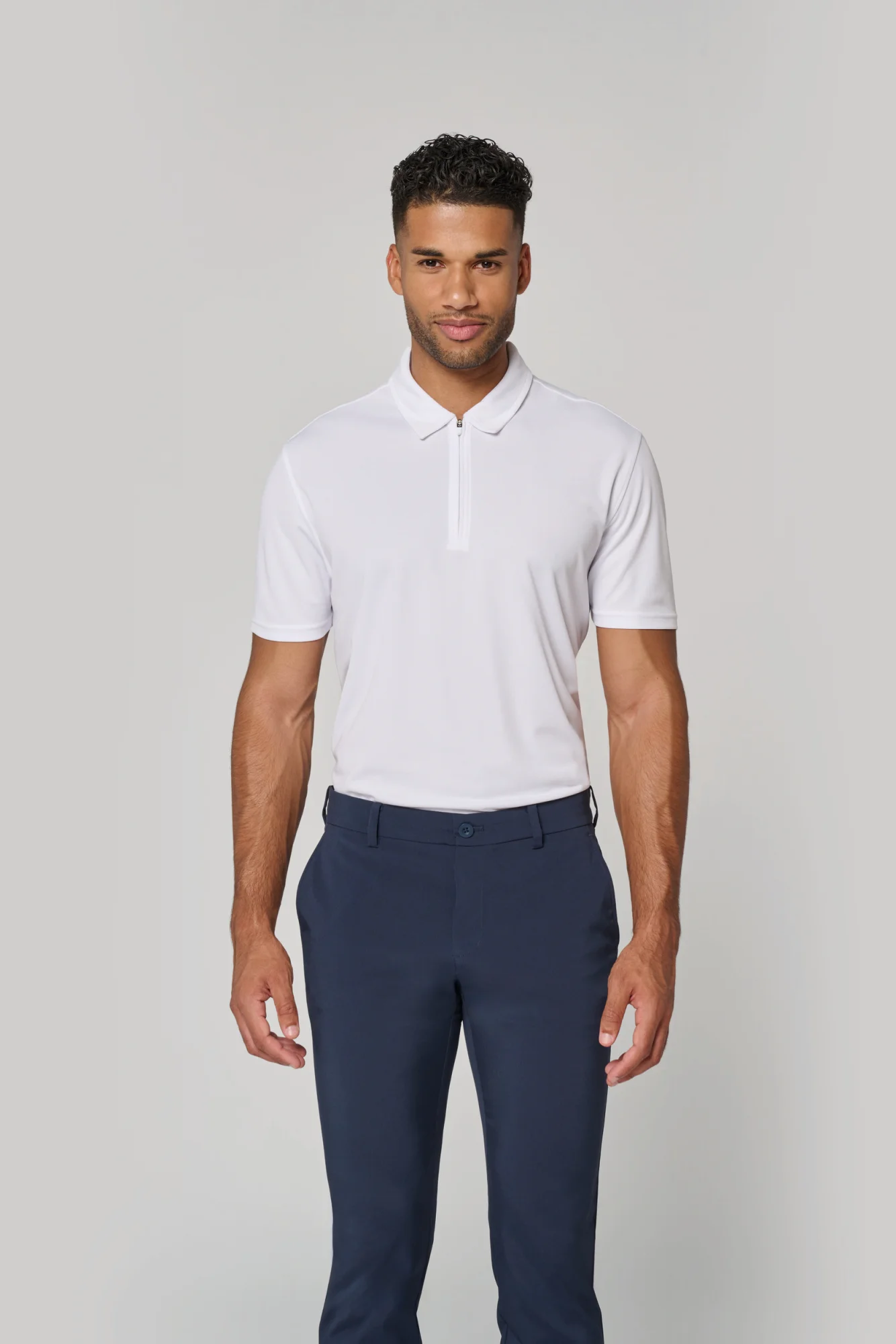 PROACT® Heren sportpolo met kraag met kwartrits
