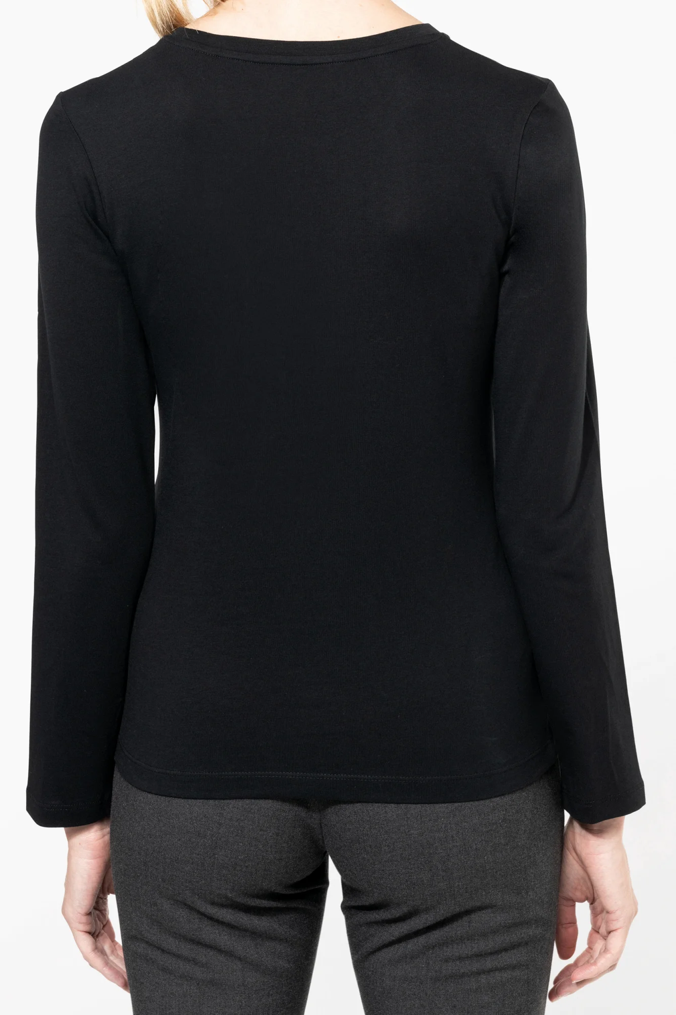 Kariban Premium Supima® dames-T-shirt ronde hals lange mouwen