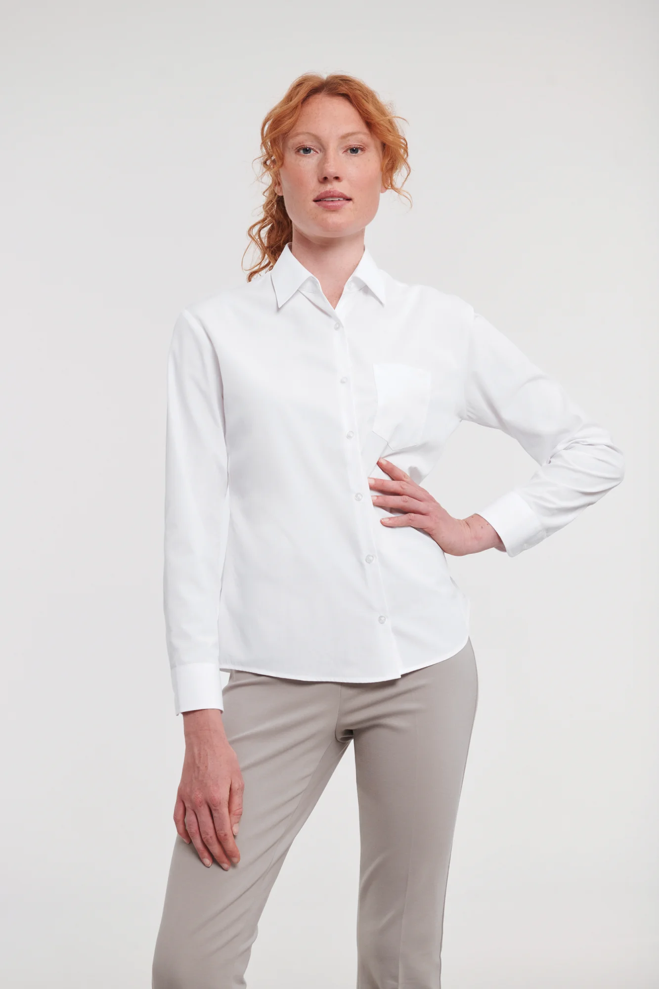 Russell Ladies' Ls Polycotton Poplin Shirt