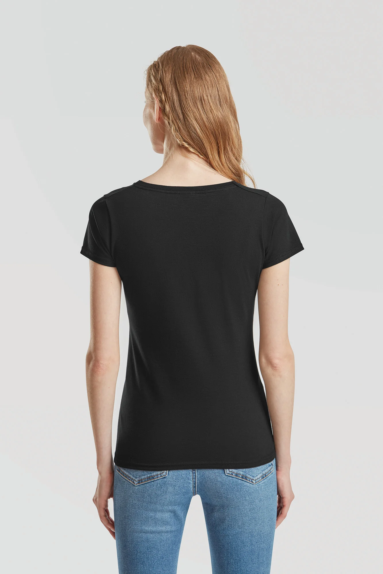 Fruit of the Loom Lady-fit Valueweight V-neck T (61-398-0)