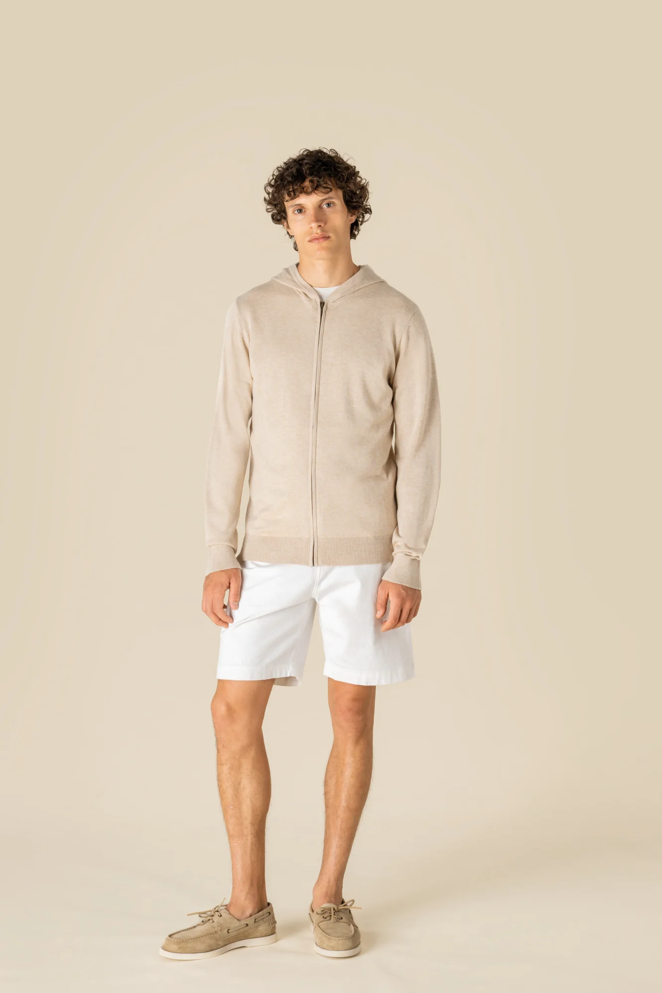 Spasso Ecologische herensweatvest met capuchon van lyocell
