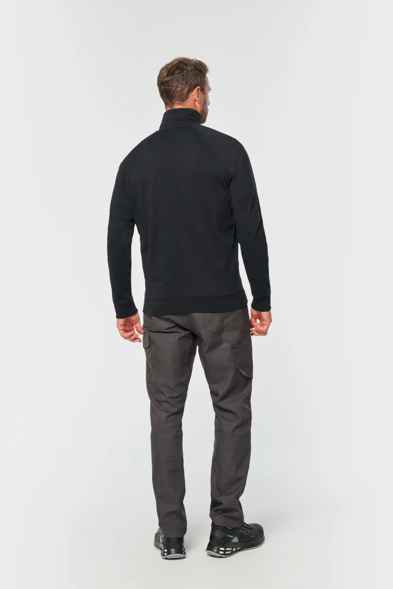 WK. Designed To Work Katoenen sweatvest met raglanmouwen