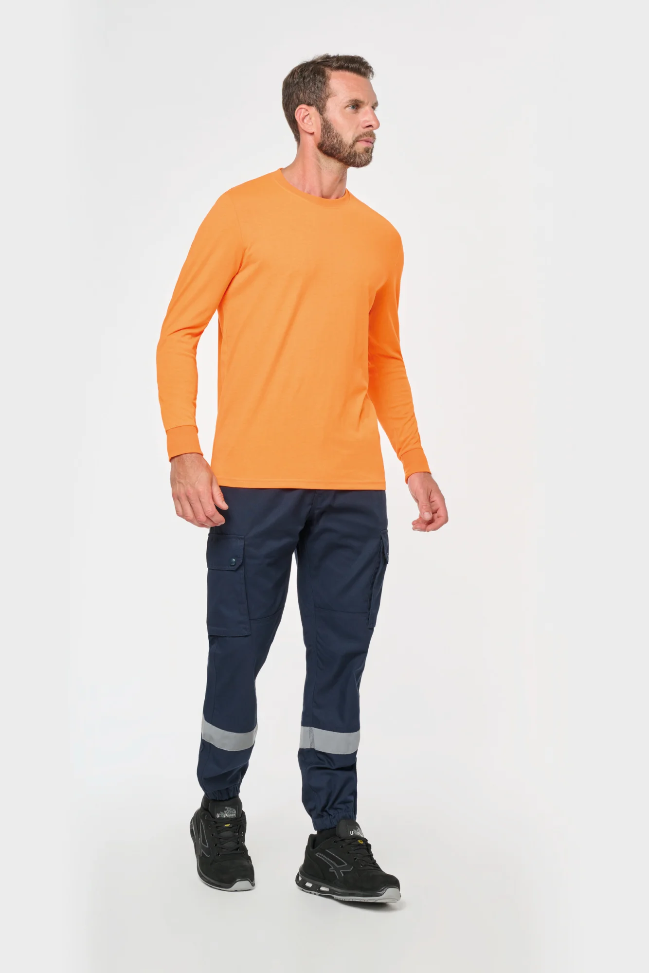 WK. Designed To Work Uniseks Cargobroek uniseks met elastische boord en reflecterende strook