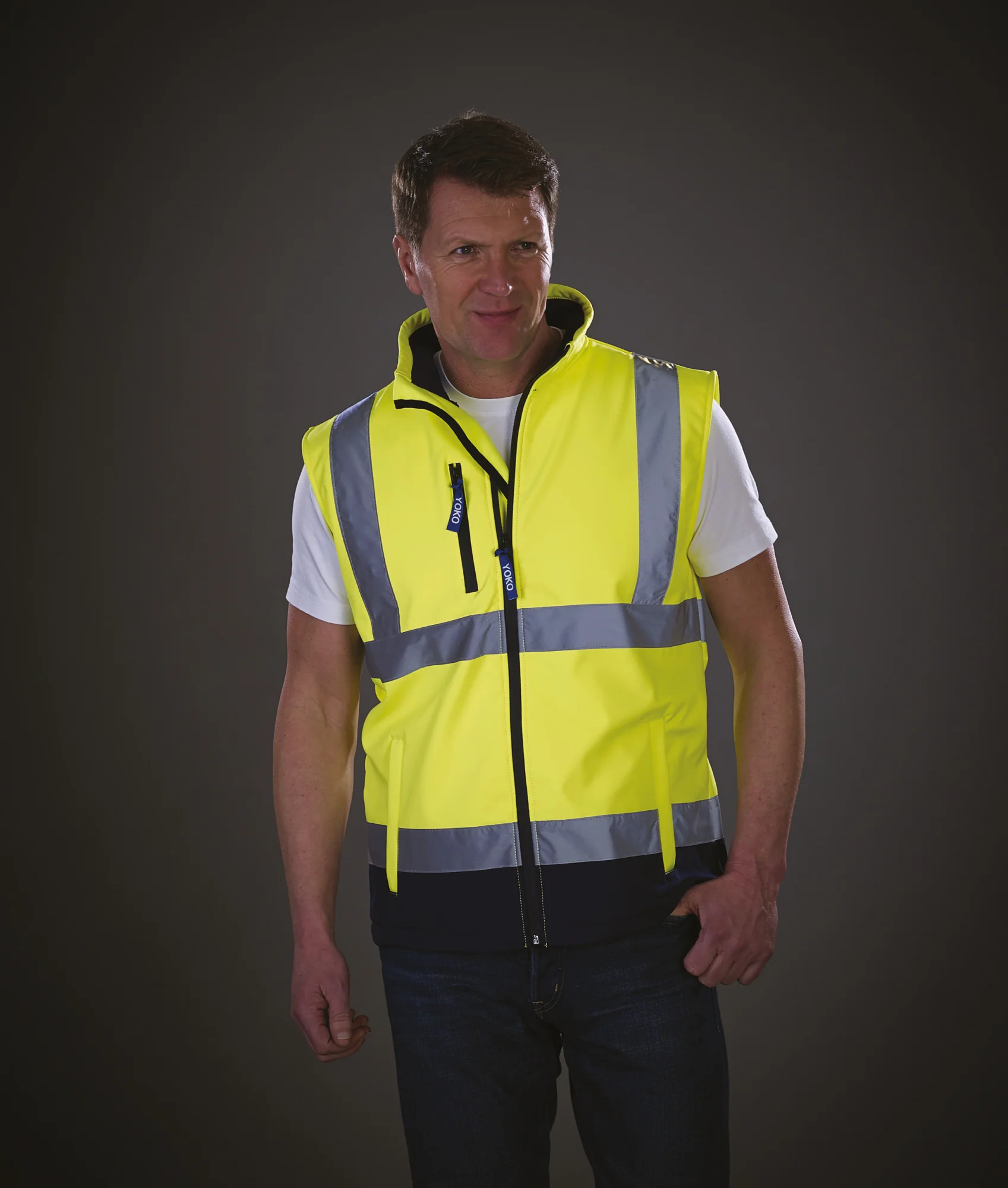 Yoko Softshell veiligheidsbodywarmer