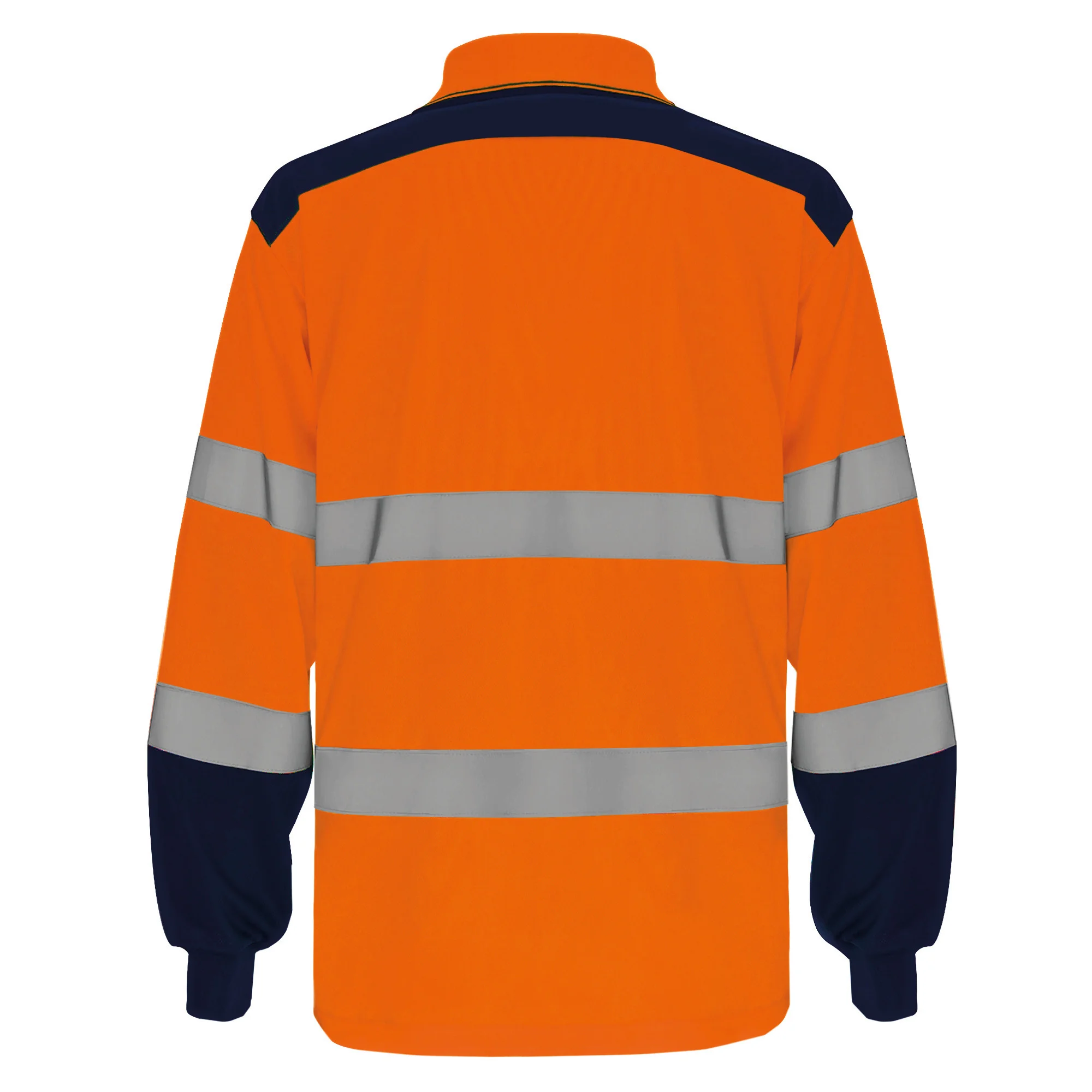 Yoko Tweekleurige Hi-Vis polo met lange mouwen