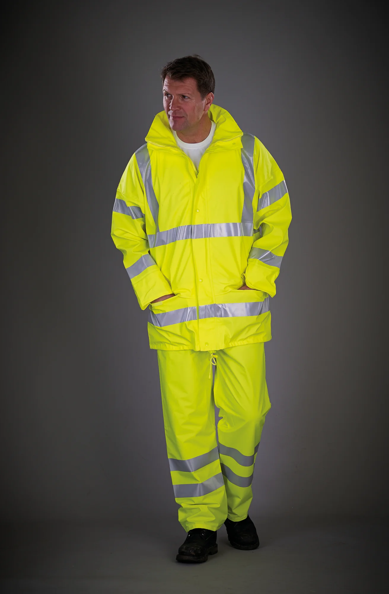 Yoko Ademende regenbroek Hi-Vis Soft Flex