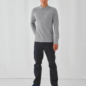 B&C ID.001 Men's long-sleeve polo shirt
