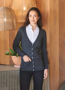 Henbury Ladies' Lichtgewicht cardigan met V-hals