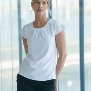 Henbury Ladies pleat front blouse