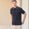 Henbury Men's Coolplus® Tipped Polo Shirt