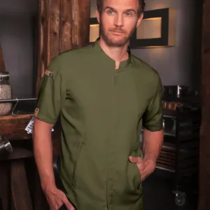 Karlowsky Short-Sleeve Chef Jacket Green-Generation