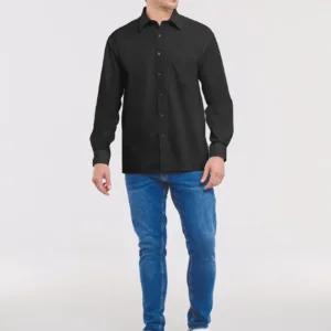 Russell Men's Ls Pure Cotton Easy Care Poplin Shirt