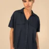 Spasso Ecologische oversized damesblouse van lyocell