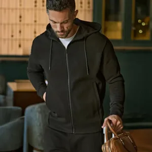 Tee Jays Ribbed Interlock Hooded Full Zip