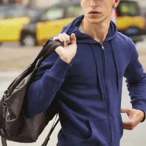 B&C KING Sweatshirt met capuchon en rits