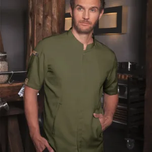 Karlowsky Short-Sleeve Chef Jacket Green-Generation