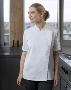 Karlowsky Short-Sleeve Ladies` Chef Jacket Modern-Look