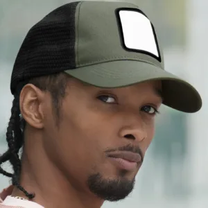 Beechfield® 5-panel trucker pet met vierkante patch