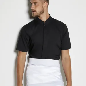 Kustom Kit Tailored Fit Mandarin Collar Shirt SSL