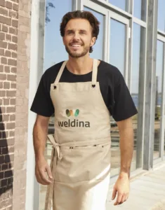 SG ACCESSORIES - BISTRO PROVENCE - Crossover Eyelets Bib Apron with Pocket